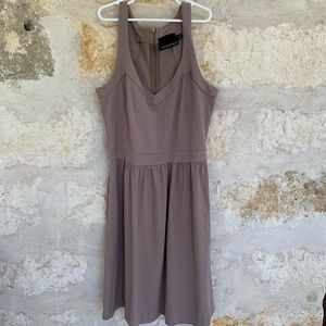 Beigey Purple Dress V neck with gold zipper sz s